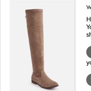 NEVER worn JustFab over the knee taupe boot!